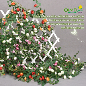 Nhân tạo tăng cây nho cành lụ<span class=keywords><strong>a</strong></span> tăng hoa Ivy Garland cây thân cây cành với để lại cho Giáng sinh đám cưới vòm tường trang trí nội thất - Product Image 1