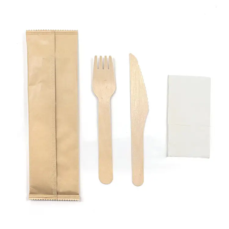 Cuchillo de bambú de tenedor de Protección Ambiental de madera desechable de China para restaurante