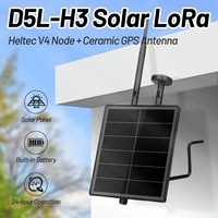 Kit de système d'énergie solaire D5L-H3, tension 3.7v, module LoRa Heltec V4 intégré avec antenne GPS LoRa 868 915