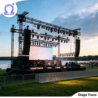 Estructura de exhibición portátil personalizada para iluminación de escenarios, truss de techo de aleación de aluminio con espiga para eventos y roadshows