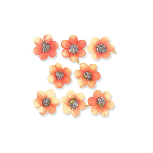 Apliques de Flores de Naranja de 2.5cm, 8 Piezas, para Decoración y Manualidades, Marca Ilan Flores - Product Image 2
