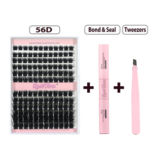 Pestañas Postizas Heather Mist Bloom DIY Cluster 53D Curva C 9-14mm, Tono Morado Rosa Floral Suave y Discreto para Bodas Campestres al Aire Libre - Product Image 3