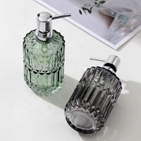 Botol Kaca Silinder Dasar Bulat 500ml dengan Pompa Semprot Kabut Halus untuk Penggunaan Industri Parfum Sabun Cair Sampo Sabun Cuci Tangan Losion