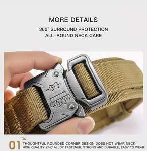 New Protective 2025 Hochwertiges, verstellbares, taktisches Nylon-Hunde halsband aus Nylon, bunt mit stabilem Steuer griff - Product Image 4