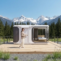 STAR CABIN X3-2 Cabine Apple Moderne Préfabriquée en Acier, Tiny House sur Roues, Entièrement Équipée, Pod de Jardin Mobile, Bureau Portable, Maison de Jardin