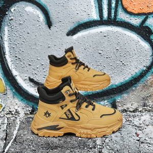 Nouvelles Chaussures de Marche Respirantes pour Hommes, à Lacets, en EVA, Rehaussantes, Épaisses, Couleurs Vives, Tendance Automne - Product Image 3