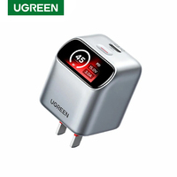 Chargeur GaN UGREEN X740 45W, chargeur rapide USB C 3C 45W °   Écran TFT inclinable, affichage intelligent, chargeur mural pliable PD3.0 PPS