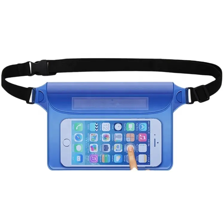 Universal pvc floating large fanny pack waterproof waist pouch bag storage for cell phone, keys, wallet