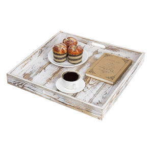 Table basse en bois blanchi à la chaux antique laque classique grand plateau de service pour <span class=keywords><strong>cuisine</strong></span> salon vaisselle pour le stockage des aliments - Product Image 1