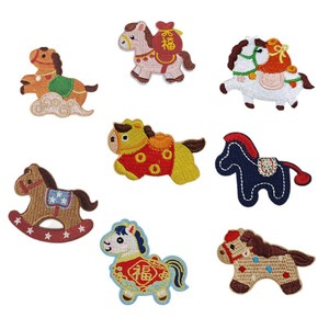Patchs brodés en forme de cheval, adhésifs double face, pour vêtements, chapeaux, étuis de téléphone, fabrication personnalisée à partir d'échantillons - Product Image 3