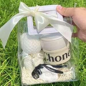 Bolsa de regalo de panadería transparente de PVC elegante IMEE, bolsa de transporte de regalo de plástico pequeña para deshierbe, cumpleaños y cosméticos del Día de San Valentín - Product Image 3