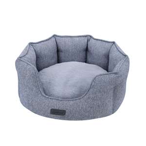 Funda de cojín extraíble XL cama para perros hogar camas ovaladas de moda piel sintética lavable con patrón sólido para mascotas Camas Para Perros - Product Image 1