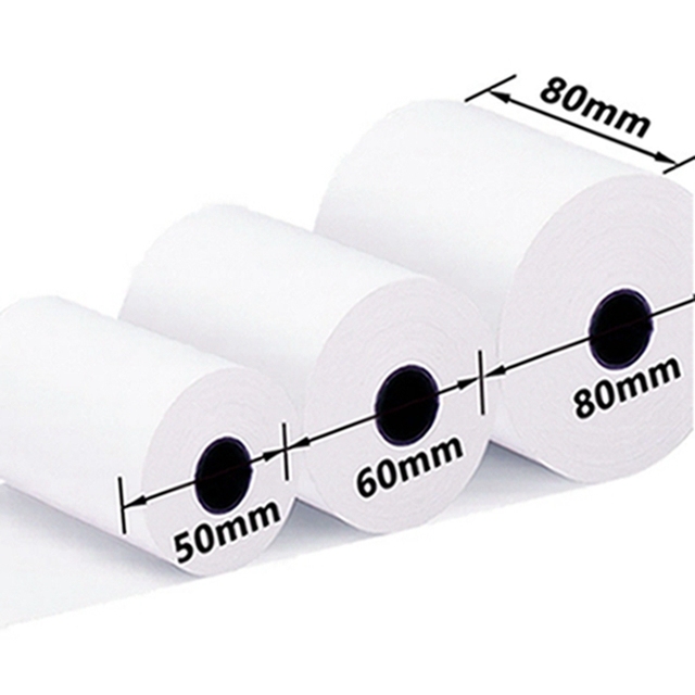80mmx80mm 80*70mm Thermal Paper for Cash Register POS ATM Machines Logo QR Website Supermarket Receipt Custom Printed Logo