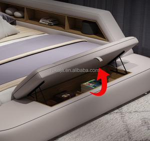 New Design Function Double Bed With Usb Bedroom <strong>Queen</strong> Size <strong>Sleeper</strong> With Massage Chair Modern Smart Bed With Speakers - Product Image 3