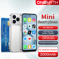 Teléfono Inteligente Mini ONEMYTH A19Pro 4G con Doble SIM, Pantalla HD de 4.5 Pulgadas, Batería de 2000 mAh, 2 GB + 16 GB, Android 10.0, Play Store, Teléfono Celular Pequeño con Reconocimiento Facial