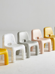 Eco-friendly Plastic Odor-free Movable Nordic Design Children's Chair Backrest Table-and-chair Set Kindergarten-sized <b>Stool</b> Play - Product Image 4