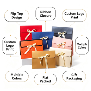Caja de Regalo Plegable con Tapa Abatible para Ropa Interior, Calcetines, Pañuelos, Bolsa de Embalaje para Pañuelos de Seda, Embalaje para <span class=keywords><strong>Bufandas</strong></span> de Seda, Otros Regalos y Manualidades - Product Image 6