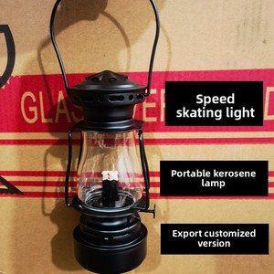 <span class=keywords><strong>Lampe</strong></span> à pétrole portable vintage 2-en-1 pour extérieur, interrupteur rotatif, alliage de zinc, éclairage d'ambiance, lanterne rétro pour camping et tente - Product Image 4