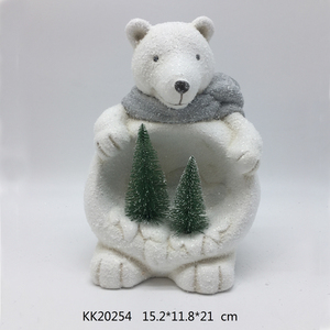 <span class=keywords><strong>Ours</strong></span> polaire <span class=keywords><strong>lumineux</strong></span> LED en céramique, décoration de noël Super septembre - Product Image 5