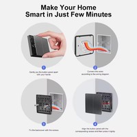 Interrupteur intelligent Zigbee KEMEK sans condensateur ni neutre pour installation murale post-rénovation