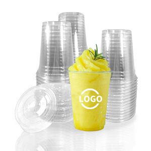 Gobelet jetable écologique en plastique PET transparent pour boissons froides, diamètre 98 mm, café glacé, boissons aux fruits, 12 oz/14 oz/16 oz/18 oz/20 oz/24 oz - Product Image 1