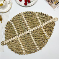 Napperons Bohèmes en Papyrus Tressés à la Main, Écologiques, Anti-Brûlure, avec Isolation Thermique pour Fêtes et Sous-Verres/Sous-Plats