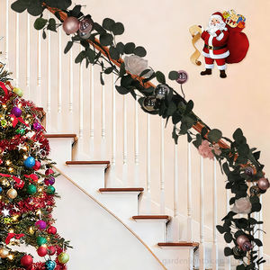 6FT Luxury Eucalyptus Artificial Christmas <b>Garland</b> Flowers Balls Fireproof Xmas Tree Fireplace Staircase Home Deck Holiday Decor - Product Image 3