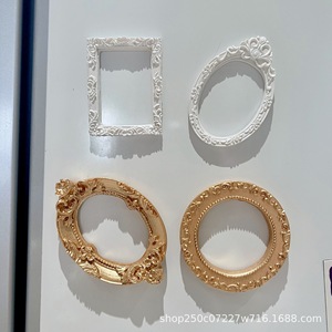 Support de présentation de bijoux en résine de style européen, mini cadre photo pour boucles d'oreilles, colliers, accessoire de décoration de table - Product Image 4