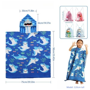 Serviettes de bain pour enfants en microfibre extra large Detour, douces, couvre-maillots de bain pour filles de 3 à 10 ans, plage, piscine, hypoallergéniques - Product Image 6