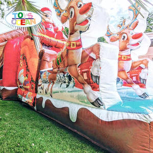Glissière d'eau gonflable <span class=keywords><strong>de</strong></span> maison <span class=keywords><strong>de</strong></span> rebond <span class=keywords><strong>de</strong></span> Noël extérieure personnalisée <span class=keywords><strong>avec</strong></span> <span class=keywords><strong>piscine</strong></span> adaptée aux fêtes d'événement - Product Image 6