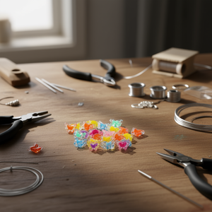 Ilan Abalorios Mariposa, Cuentas Coloridas de 15mm para la Creación de Joyería, 12g - Product Image 2