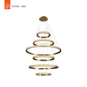 Bubble <b>Crystal</b> tiered ring <b>crystal</b> lamps luxury <b>chandelier</b> for hotel villa foyer - Product Image 1