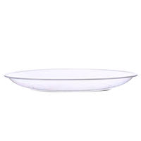 Assiettes jetables en plastique rigide épaissi, transparentes, en PS, qualité aviation, style cristal, luxe, personnalisables pour mariage