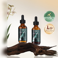 UUKKG 60ml Private Label Memperkuat Menutrisi Perawatan Rambut Polipeptida Keratin Serum Cair Penumbuh Rambut Minyak Esensial Perawatan Rambut
