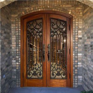 <span class=keywords><strong>Meilleur</strong></span> prix Porte d'entrée extérieure en <span class=keywords><strong>bois</strong></span> massif moderne imperméable pour appartement et hôtel - Product Image 1