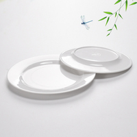 Assiette de Présentation Ronde en Mélamine Blanche Incassable de 10 Pouces pour Restaurant – Offre Spéciale Vaisselle en Plastique Pas Chère en Gros