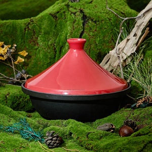 Tajine <span class=keywords><strong>marocain</strong></span> personnalisé en fonte émaillée, cocotte, plat de cuisson, <span class=keywords><strong>prix</strong></span> usine OEM ODM - Product Image 1