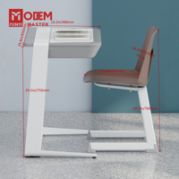 MINYI LOOP Bureau d'école en aluminium et MDF pour salle de classe intelligente, design moderne, populaire auprès des écoles, vente en gros