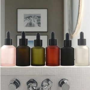 Fuyun RTS confezione di olio per capelli bottiglia di siero in vetro smerigliato personalizzata da 60ml bottiglie contagocce in vetro smerigliato con olio essenziale di ambra - Product Image 4