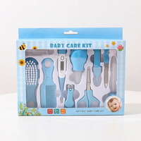 Kit de toilettage pour bébé en gros avec coupe-ongles et nettoyeur nasal en PP, ensemble de 10 pièces pour soins quotidiens
