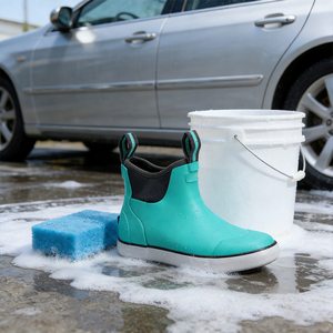 Bottes de pont pour filles Seafoam Mist, imperméables, à la cheville, antidérapantes, en caoutchouc, pour la pêche, la navigation de plaisance, les activités de plein air - Product Image 5