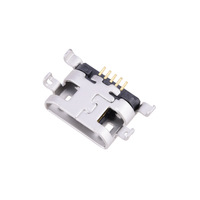 Connecteur Micro USB 2.0 Type B Femelle 5 Broches à Trou Vertical en Cuivre à Haute Conductivité Kandens Silver pour Chargeur de Téléphone Android