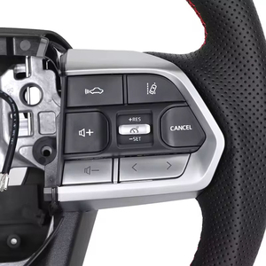 Volante de Cuero Negro Estilo GR Personalizado para Toyota Corolla, 4Runner, <span class=keywords><strong>Crown</strong></span>, Lexus Lx570, GX470 - Product Image 5