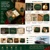 Boîte cadeau personnalisée avec logo pour Thanksgiving, Noël, remerciement client, coffrets cadeaux d'entreprise, cadeaux de fin d'année, promotion publicitaire, luxe