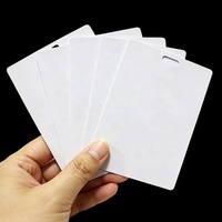 Lanière d'identification en PVC blanche vierge personnalisée, imprimée sur mesure, carte plastique double face, carte VIP