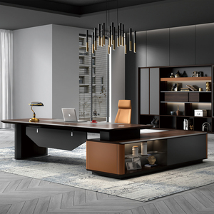 Bureau de direction, mobilier de bureau, bureau de direction pour PDG et président, table de bureau de direction de luxe - Product Image 2
