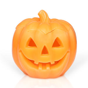 Bougie citrouille sans flamme Romingo avec télécommande 10 touches, minuterie, effet de flamme vacillante, cire véritable pour Halloween, Diwali, centre de <span class=keywords><strong>table</strong></span> à la maison - Product Image 1