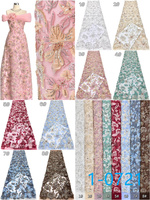 Nouveau design 2026 – Tissu en dentelle à fleurs 3D brodé de perles et de sequins, idéal pour les robes de mariée – Prix abordable