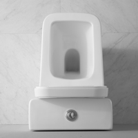 WC en céramique sans bride, à poser au sol, avec réservoir intégré, certifié Watermark, deux pièces, avec suite de toilettes intégrée
