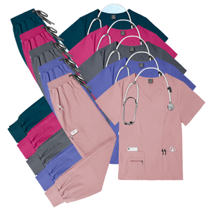 2026 Ensembles de tenues médicales unisexe personnalisables en spandex souple, style jogger, pour hôpital, avec détection d'aiguilles, haute qualité - Product Image 1
